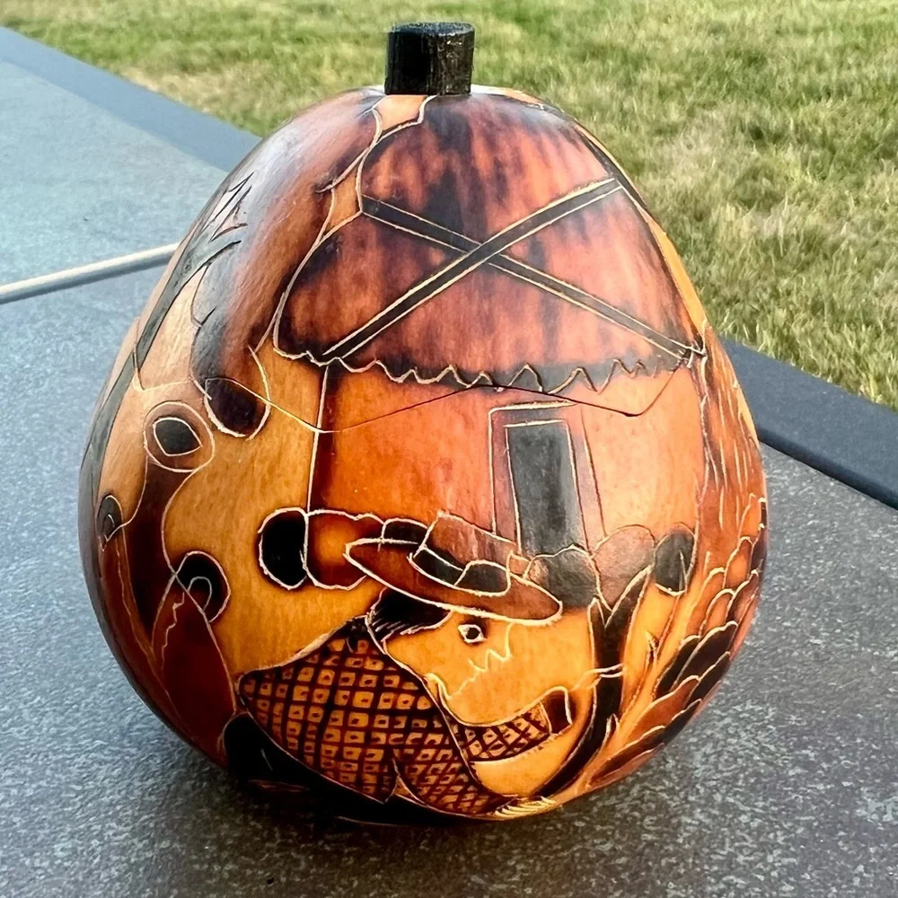 Handcrafted Gourd set - Folk Art